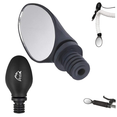 Lusterko Rowerowe Owalne Lusterko Wsteczne PROX Do Kierownicy Gravel Szosa