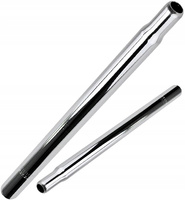 Stalowy wspornik siodła, sztyca 25x350 mm srebrny