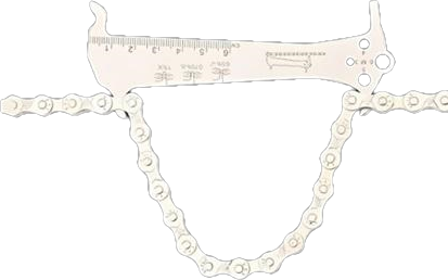 PRZYMIAR ŁAŃCUCHA MIERNIK ZUŻYCIA ŁAŃCUCHA + CHWYTAK ROZPIĘTEGO ŁAŃCUCHA