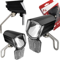 LAMPA ROWEROWA PRZEDNIA NA DYNAMO Z PODTRZYMANIEM ŚWIECENIA 45 LUX