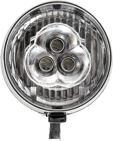 Lampka Rowerowa 3 LED Retro Na Widelec Czarna BATERIE AAA W Zestawie