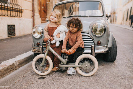 ROWEREK BIEGOWY TRYBIKE RETRO VINTAGE LEKKI PREMIUM 16 MSC DO 6 LAT BIAŁY