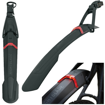 BŁOTNIK ROWEROWY TYLNY 26 / 27,5 SKS NIGHTBLADE FLASH – TYLNY Z LAMPKĄ LED