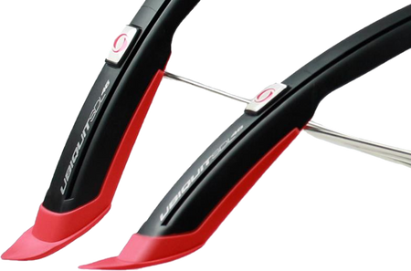 Błotniki Rowerowe SIMPLA 28'' UBIQUIT Do Rowerów Miejskich Pełne Czarne Czerwone