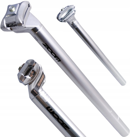 Sztyca Wspornik Siodła 31,4 x 400 mm Srebrny ZOOM