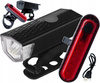 Zestaw lampek rowerowych AKU USB 300 lumenów MOCNE