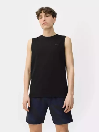 MĘSKA KOSZULKA 4F BEZ RĘKAWÓW TANK TOP BASIC PODKOSZULEK CZARNY XXL