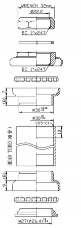 NECO H831 czarne STERY klasyczne skręcane 1”
