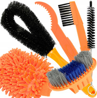 ZESTAW 6 SZCZOTEK DO CZYSZCZENIA ROWERU Z RĘKAWICĄ