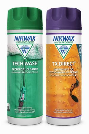 NIKWAX Zestaw TechWash TXDirect Impregnat GoreTex Membran Odzież Techniczna