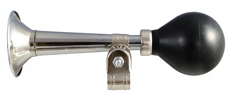 Trąbka do roweru srebrna 180 mm
