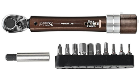 KLUCZ DYNAMOMETRYCZNY 2-14NM Nastawny 12 Elementów Grzechotka + Futerał