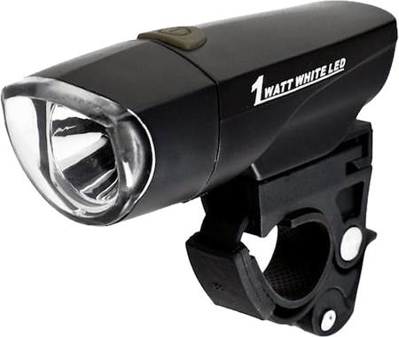 LATARKA LAMPKA ROWEROWA PRZEDNIA LED MOCNA 1W JASNA REFLEKTOR + BATERIE