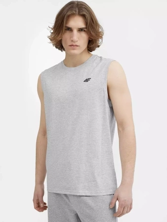 MĘSKA KOSZULKA 4F BEZ RĘKAWÓW TANK TOP BASIC PODKOSZULEK SZARA L