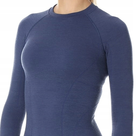 WEŁNIANA DAMSKA BLUZA NARCIARSKA BRUBECK MERINO L