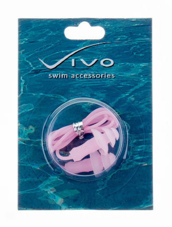 Stopery zatyczki do uszu na basen do pływania różowe VIVO