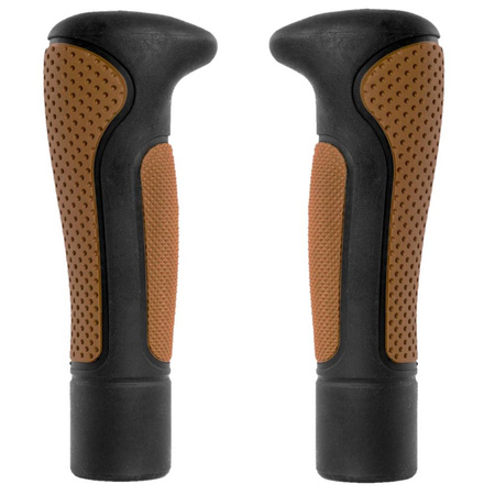 CHWYTY GRIPY ROWEROWE RĄCZKI KIEROWNICY ERGONOMICZNE RAION ANAAKI 138/108mm