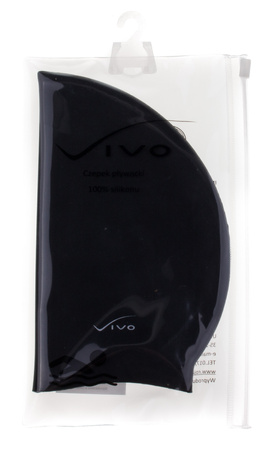 Czepek Pływacki Sylikonowy Na Basen Czarny VIVO B-1300