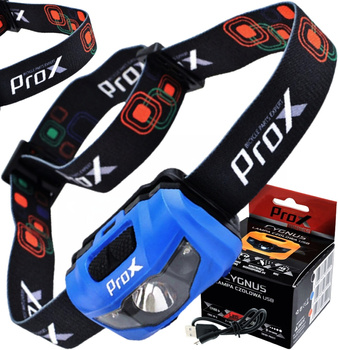 PROX LAMPKA CZOŁOWA NIEBIESKA 3 LED 3xAAA 145 Lm