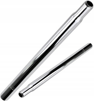 Stalowy wspornik siodła, sztyca 25x450 mm srebrny