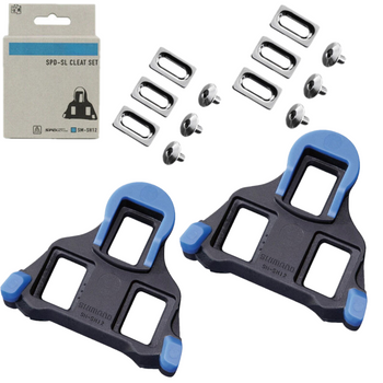 Bloki Pedałów SHIMANO SPD SL SM-SH12 Niebieskie 2 Stopnie Luzu Regulowane