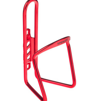 KOSZYK UCHWYT ROWEROWY NA BUTELKĘ UCHWYT NA BIDON ALUMINIOWY CZERWONY SPENCER