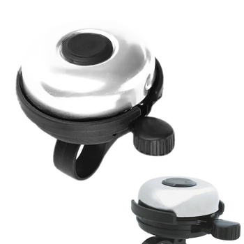 DZWONEK ROWEROWY SREBRNY ALUMINIOWYOWY GŁOŚNY 45mm