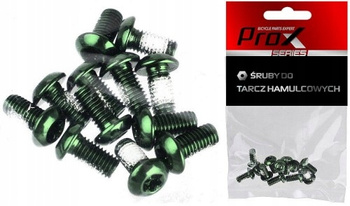 PROX ŚRUBY DO TARCZY HAMULCA ZIELONE 12 szt TORX