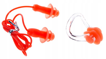 ZATYCZKI DO USZU I NOSA NA BASEN SILIKON Z PASKIEM VIVO