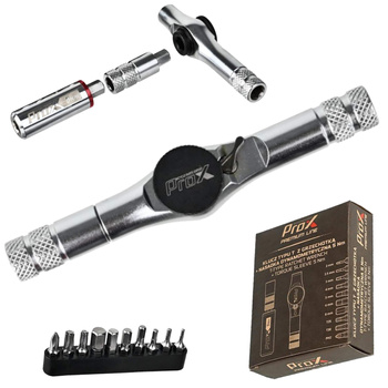 Klucz Dynamometryczny Rowerowy 5Nm PROX T-Typ 13 Elementów Grzechotka Bity