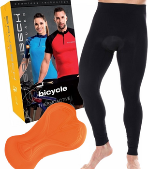 SPODNIE DŁUGIE LEGINSY rowerowe MĘSKIE z WKŁADKĄ BRUBECK M