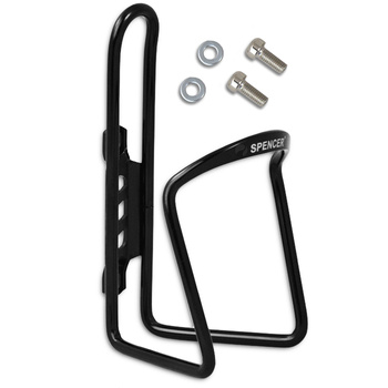 KOSZYK UCHWYT ROWEROWY NA BUTELKĘ UCHWYT NA BIDON ALUMINIOWY CZARNY SPENCER