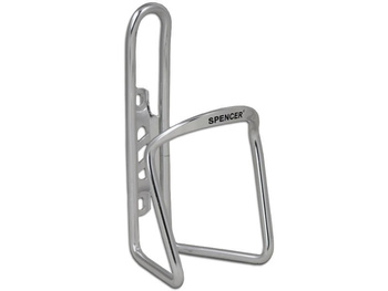 KOSZYK UCHWYT ROWEROWY NA BUTELKĘ UCHWYT NA BIDON ALUMINIOWY SREBRNY SPENCER