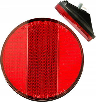 Odblask rowerowy tylny czerwony na błotnik okrągły