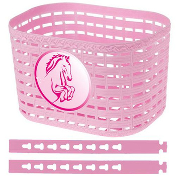 Plastikowy Koszyk Na Rower Dziecięcy Różowy