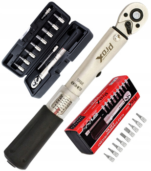 PROX  Klucz dynamometryczny nastawny 2-24Nm +bity