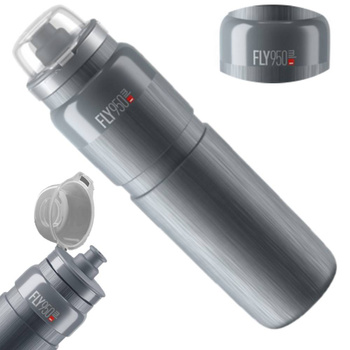 Bidon ELITE FLY MTB TEX Szary Logo 950ml SUPER LEKKI BPA FREE