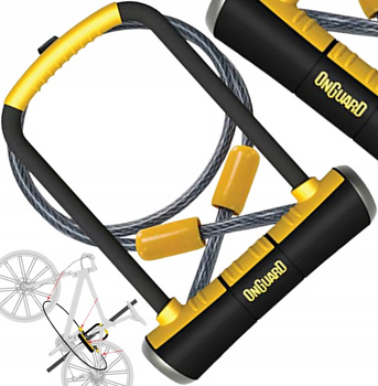 OnGuard 8005 Zapięcie rowerowe U-lock z linką