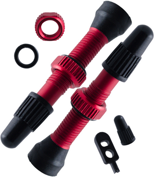 WENTYLE TUBELESS READY UST 2 szt FV Presta Czerwone TREZADO