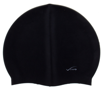 Czepek Pływacki Sylikonowy Na Basen Czarny VIVO B-1300