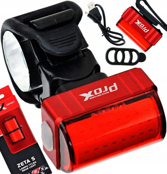 Prox ZETA S LAMPKA ROWEROWA TYLNA USB 80lm COB LED