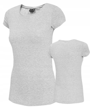 Koszulka damska4F F580 chłodny jasny szary XS