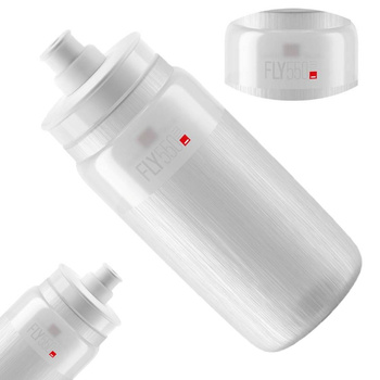 Bidon ELITE FLY TEX Przezroczysty Szare Logo 550ml SUPER LEKKI 51 gram