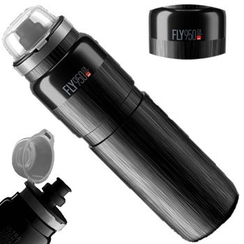 Bidon ELITE FLY MTB TEX Czarny Szare Logo 950ml SUPER LEKKI BPA FREE