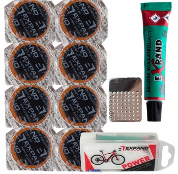 EXPAND POWER zestaw 8 okrągłych łatek rowerowych
