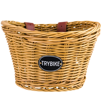 WIKLINOWY KOSZYK na ROWER HULAJNOGĘ dla dzieci RETRO KOSZ do roweru