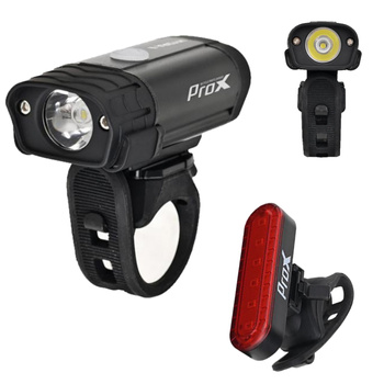 Zestaw Lampek Rowerowych Przód+Tył 400 LM USB-C PROX HYDRA II 1100mAh