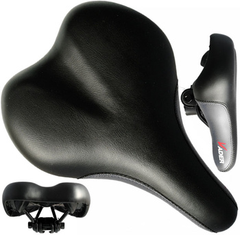 VADER Siodełko Rowerowe Dziecięce Junior + JARZEMKO Czarno-Szare