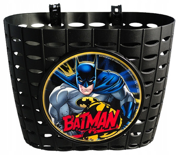 Plastikowy koszyk na ROWER HULAJNOGĘ czarny BATMAN
