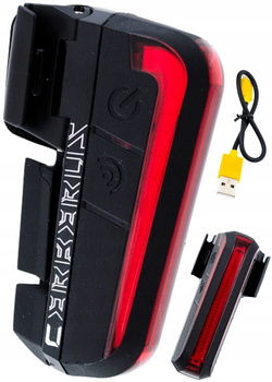 MOON CERBERUS LAMPKA ROWEROWA 150LM USB 3-stronna